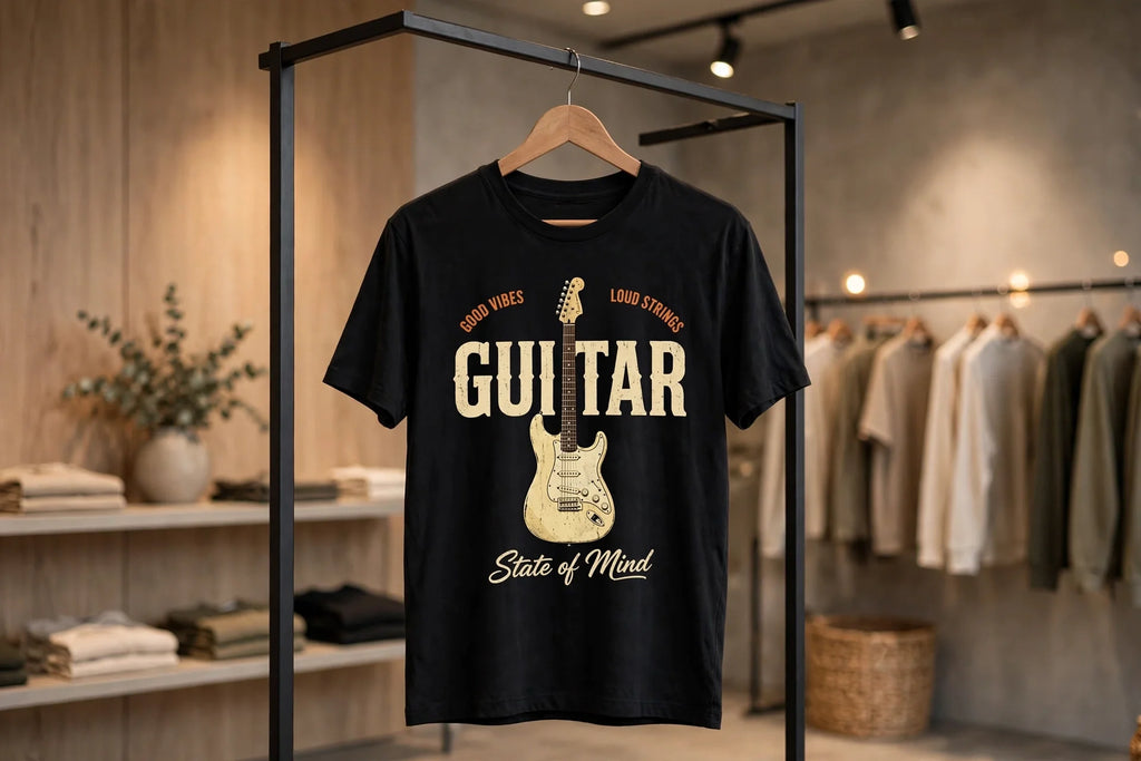 Pineberry Guitar Half Sleeve Tee