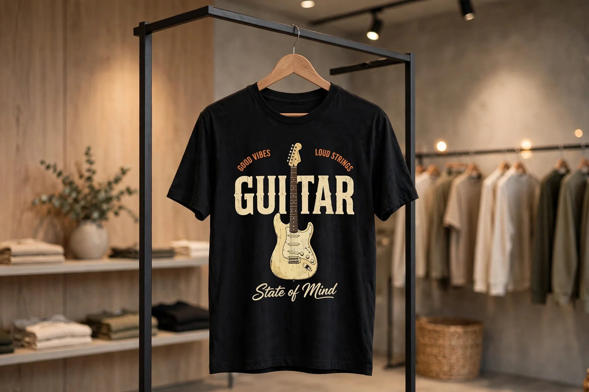Pineberry Guitar Half Sleeve Tee