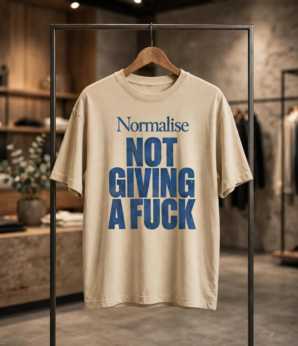 Pineberry Normalise Not Giving A Fuck Oversized Tee