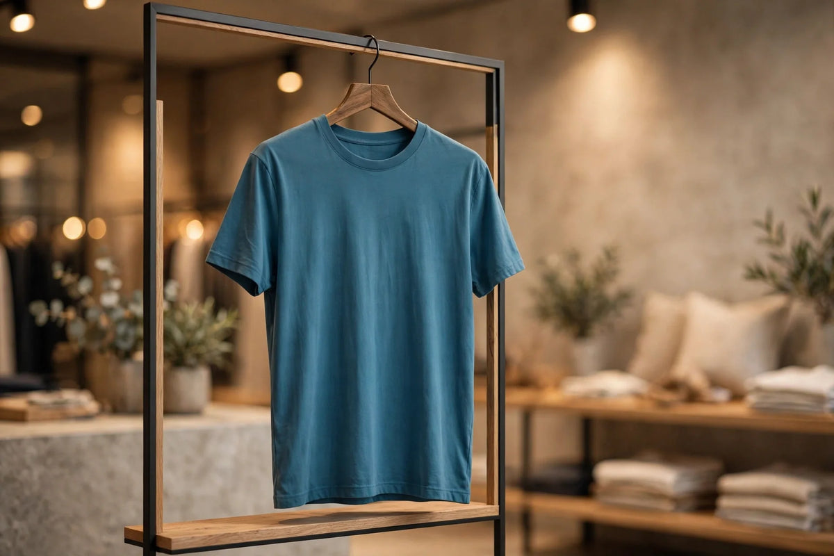 Men Teal Blue Solid T-Shirt
