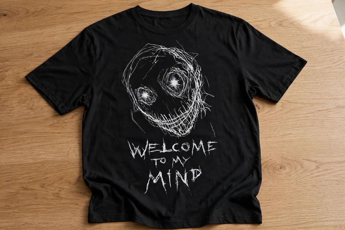 Mind Monster Unisex Black Oversized T-Shirt