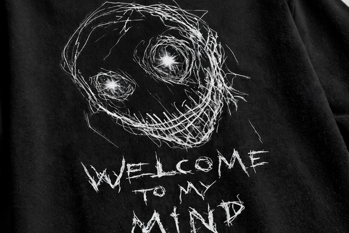 Mind Monster Unisex Black Oversized T-Shirt