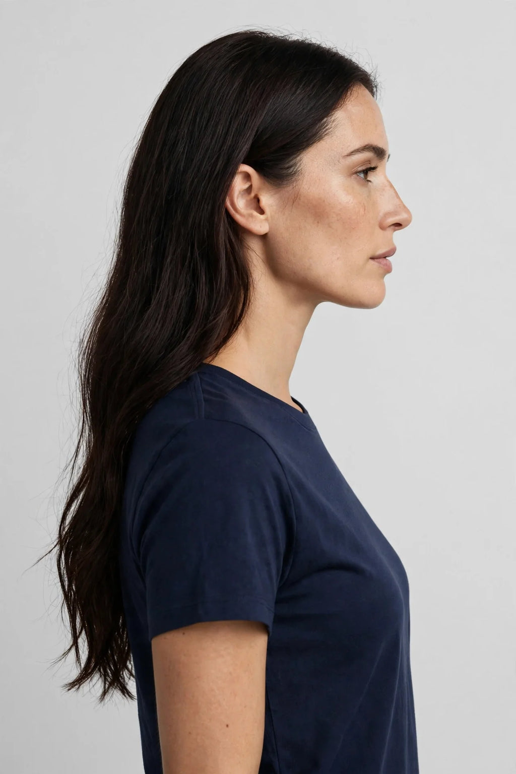 Women Navy Solid T-Shirt