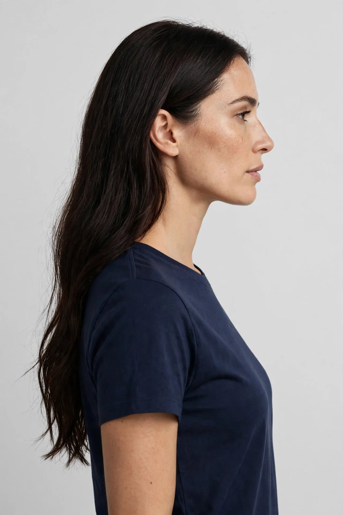 Women Navy Solid T-Shirt