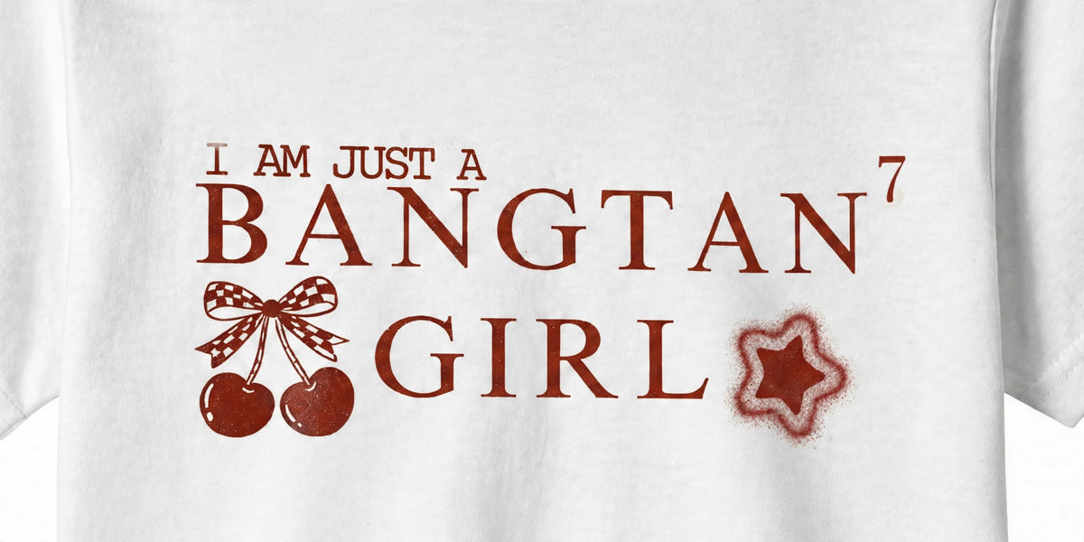 Bangtan Girl Graphic Crop Top – 180 GSM – print detail close-up