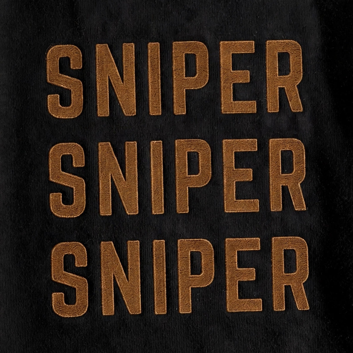 Sniper / Wifey Couple T-Shirt Set – 180 GSM – SNIPER print detail close-up