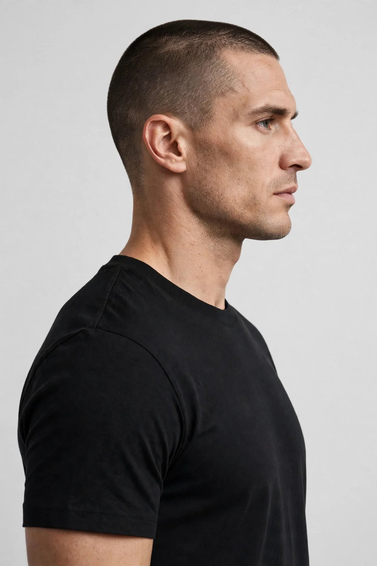 Men Charcoal Black Solid T-Shirt