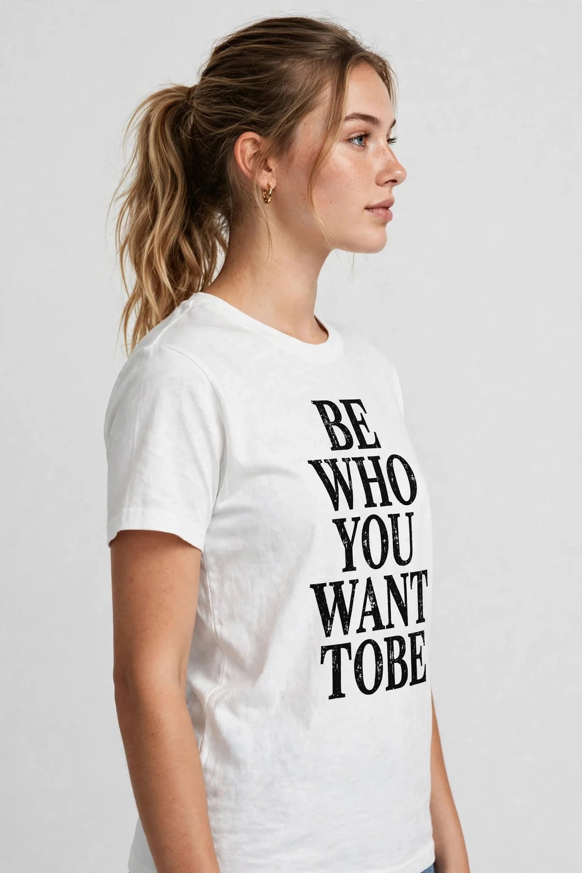 Pineberry Be Who You Want To Be Half Sleeve Tee