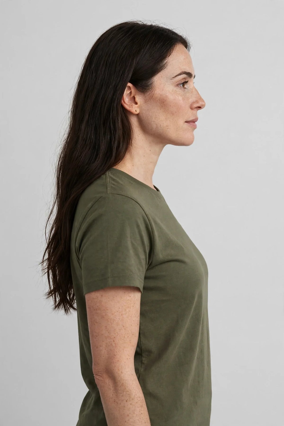 Women Olive Solid T-Shirt