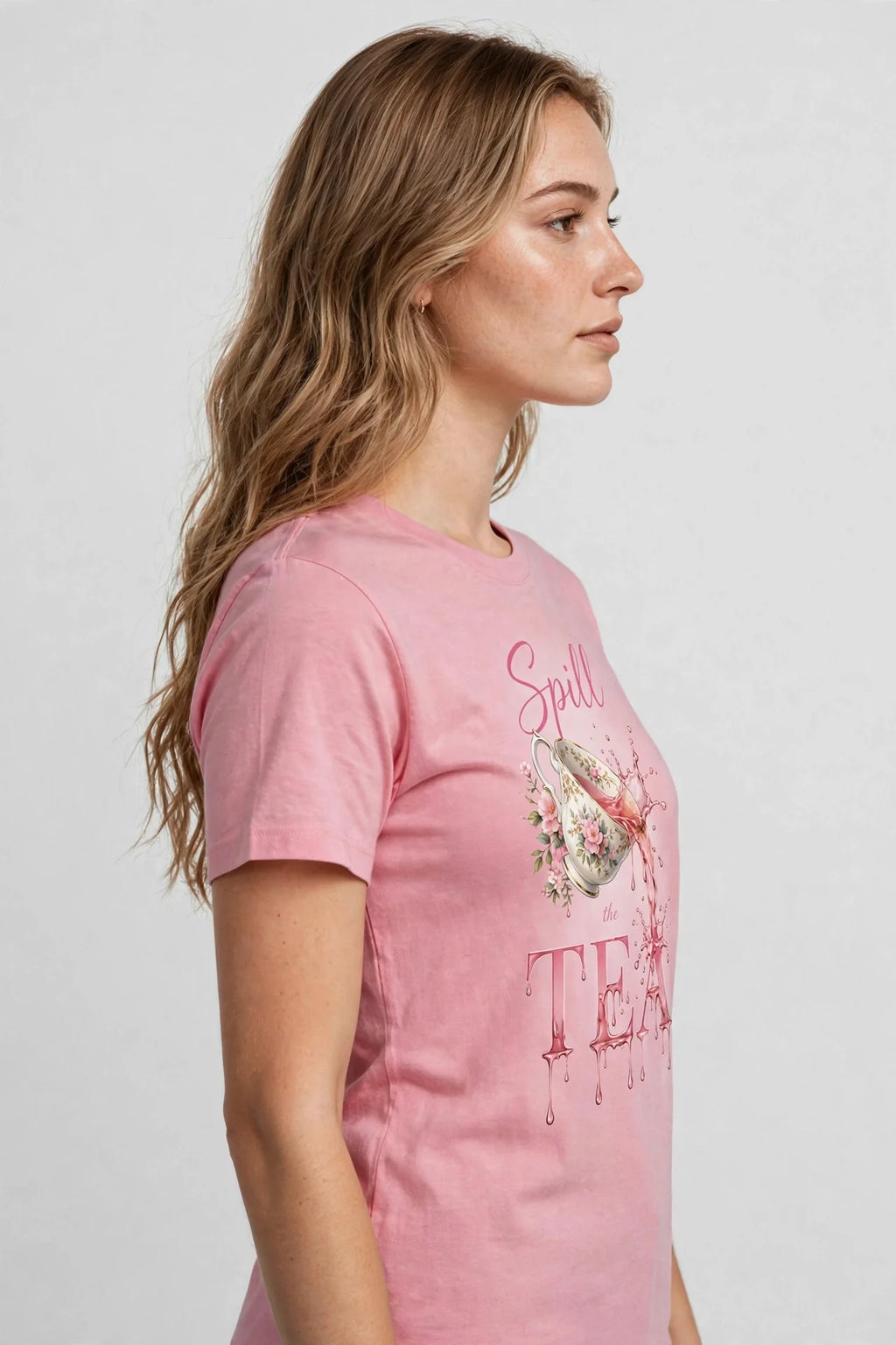Pineberry Spill the Tea Half Sleeve Tee