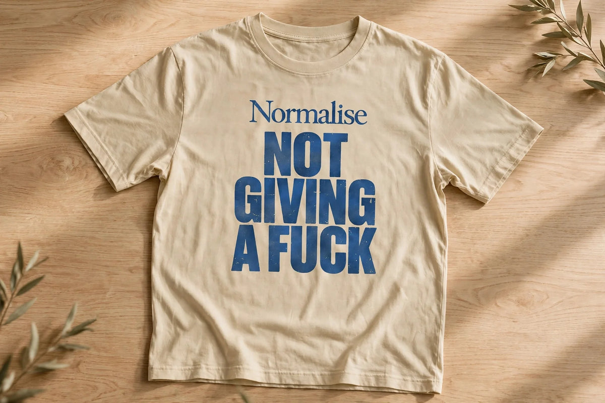 Pineberry Normalise Not Giving A Fuck Oversized Tee