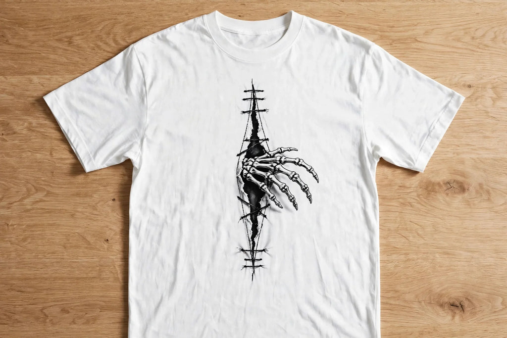 Pineberry Scary Skull Oversized Tee