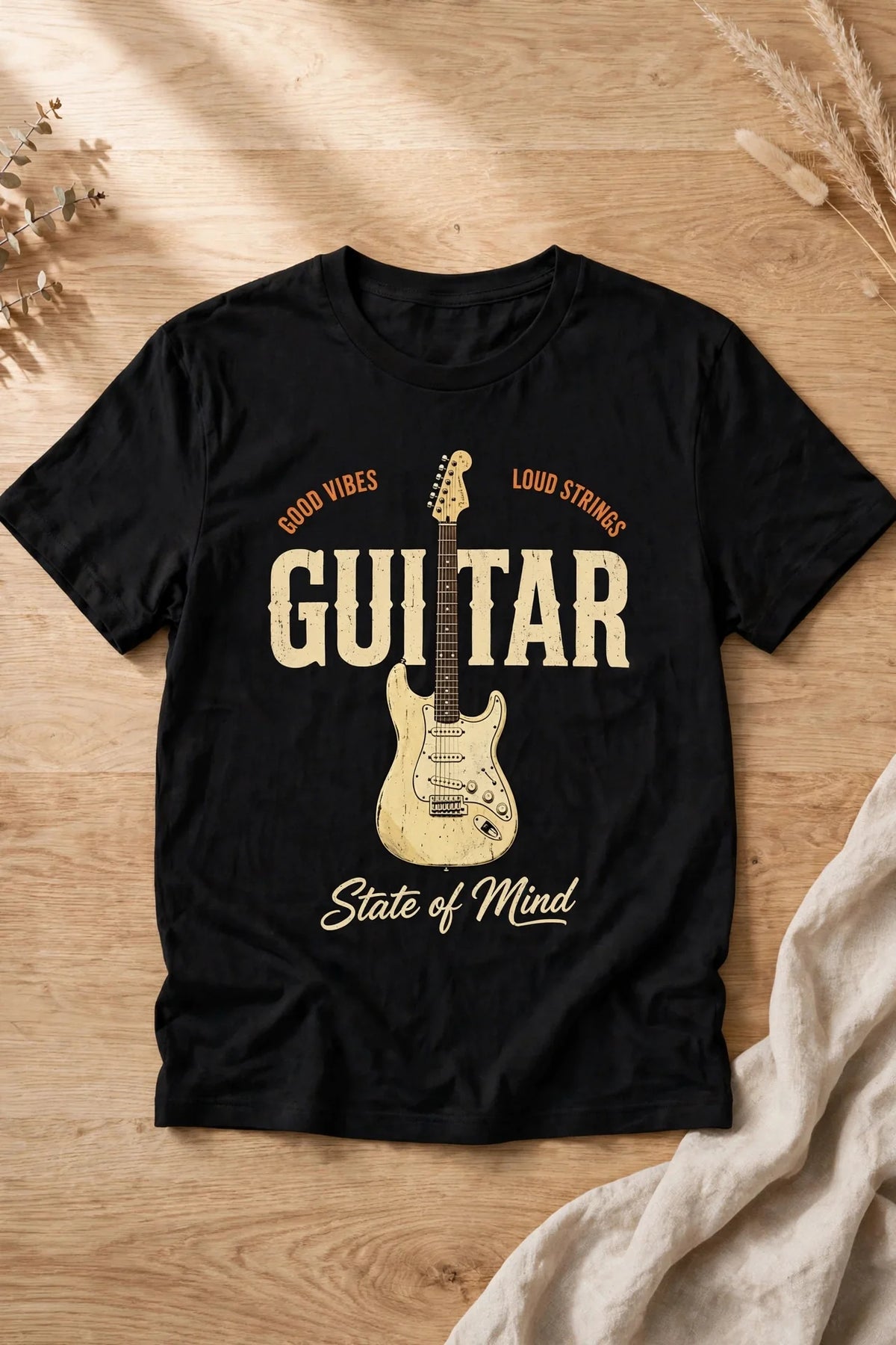 Pineberry Guitar Half Sleeve Tee
