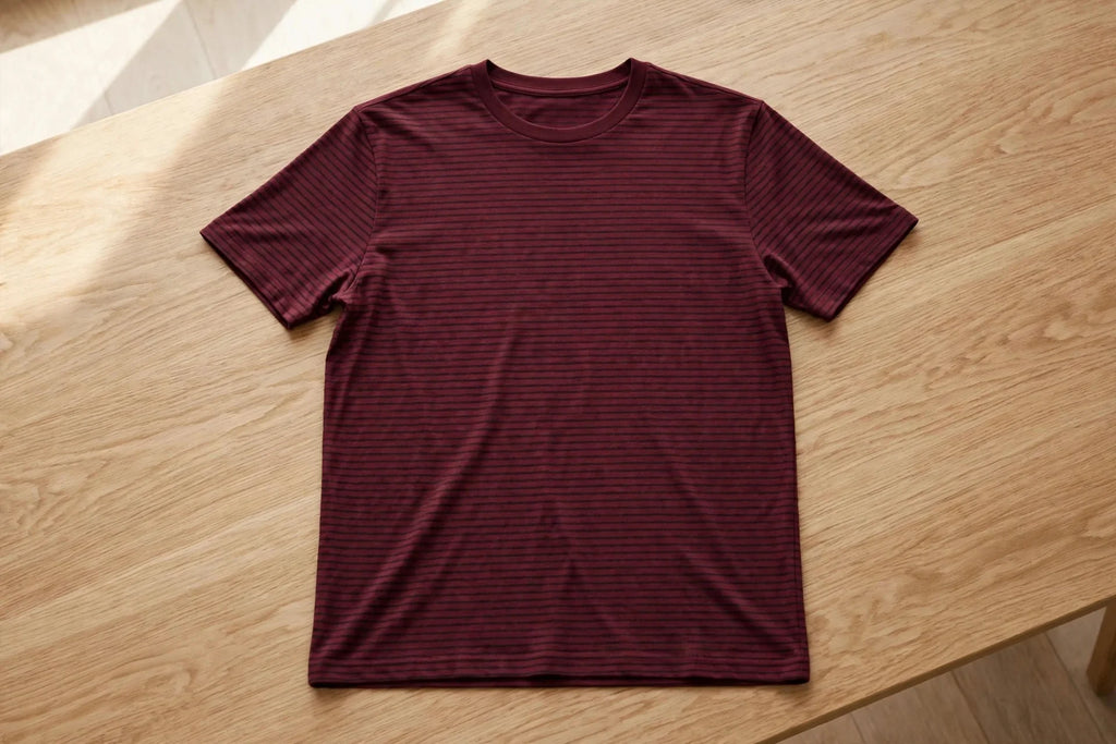 Men Maroon Striped T-Shirt