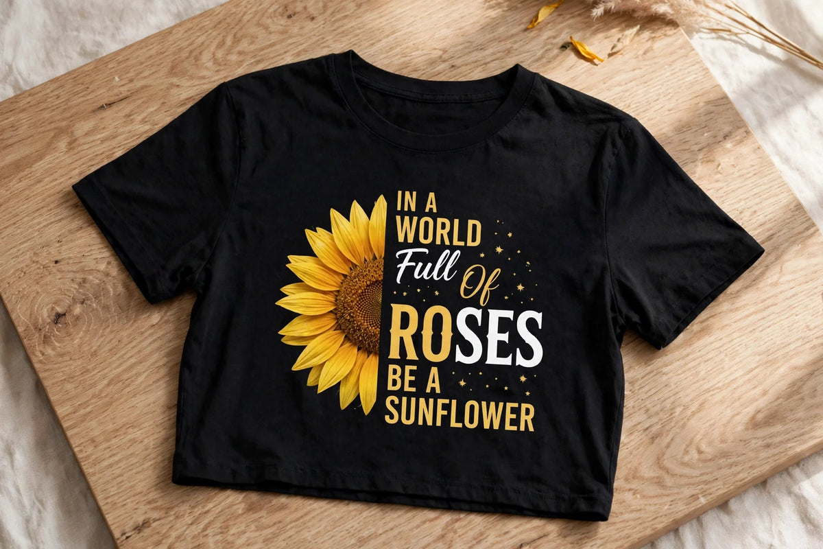 Pineberry Sunflower Crop Top