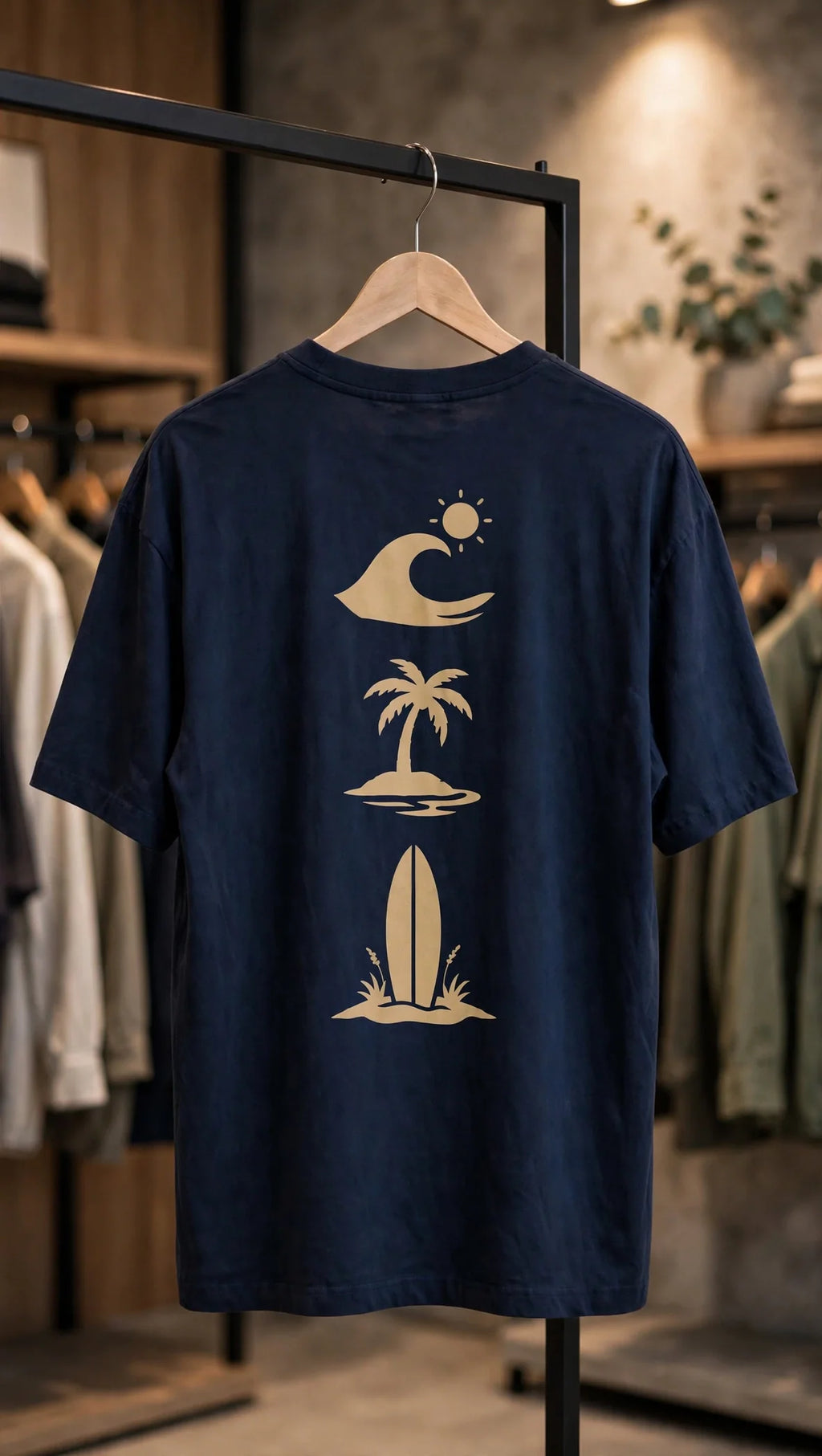 Pineberry Tropical beach and surf Oversized Tee