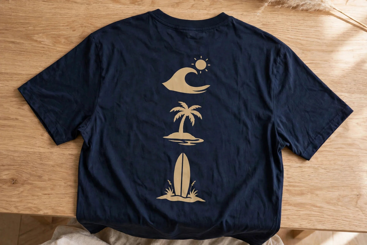 Pineberry Tropical beach and surf Oversized Tee