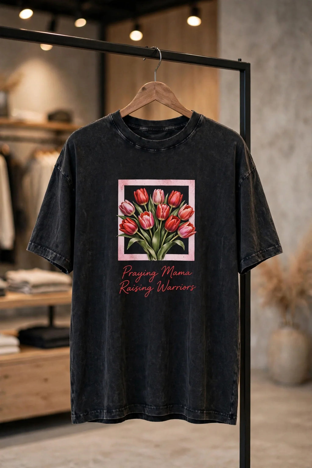 Pineberry Tulips Oversized Tee