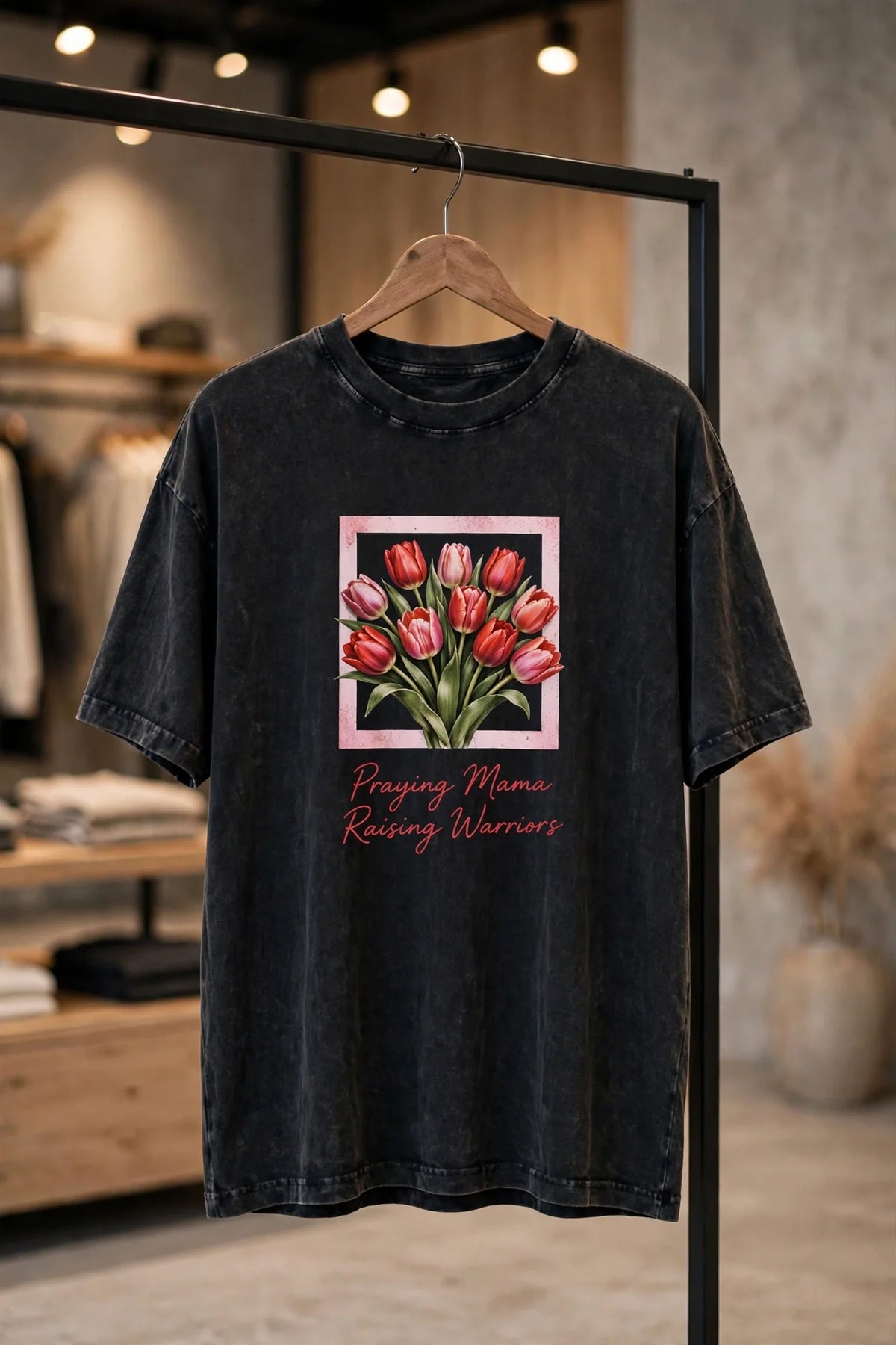 Pineberry Tulips Oversized Tee