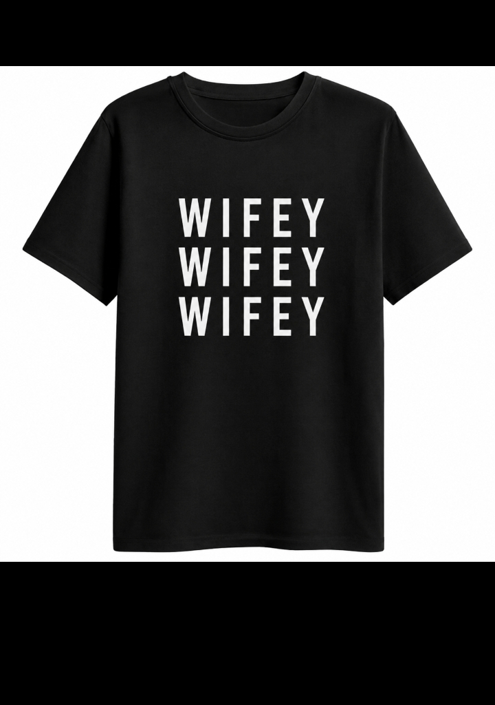 Sniper / Wifey Couple T-Shirt Set – 180 GSM – WIFEY original artwork, front view